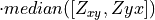 \cdot median([Z_{xy}, Z{yx}])